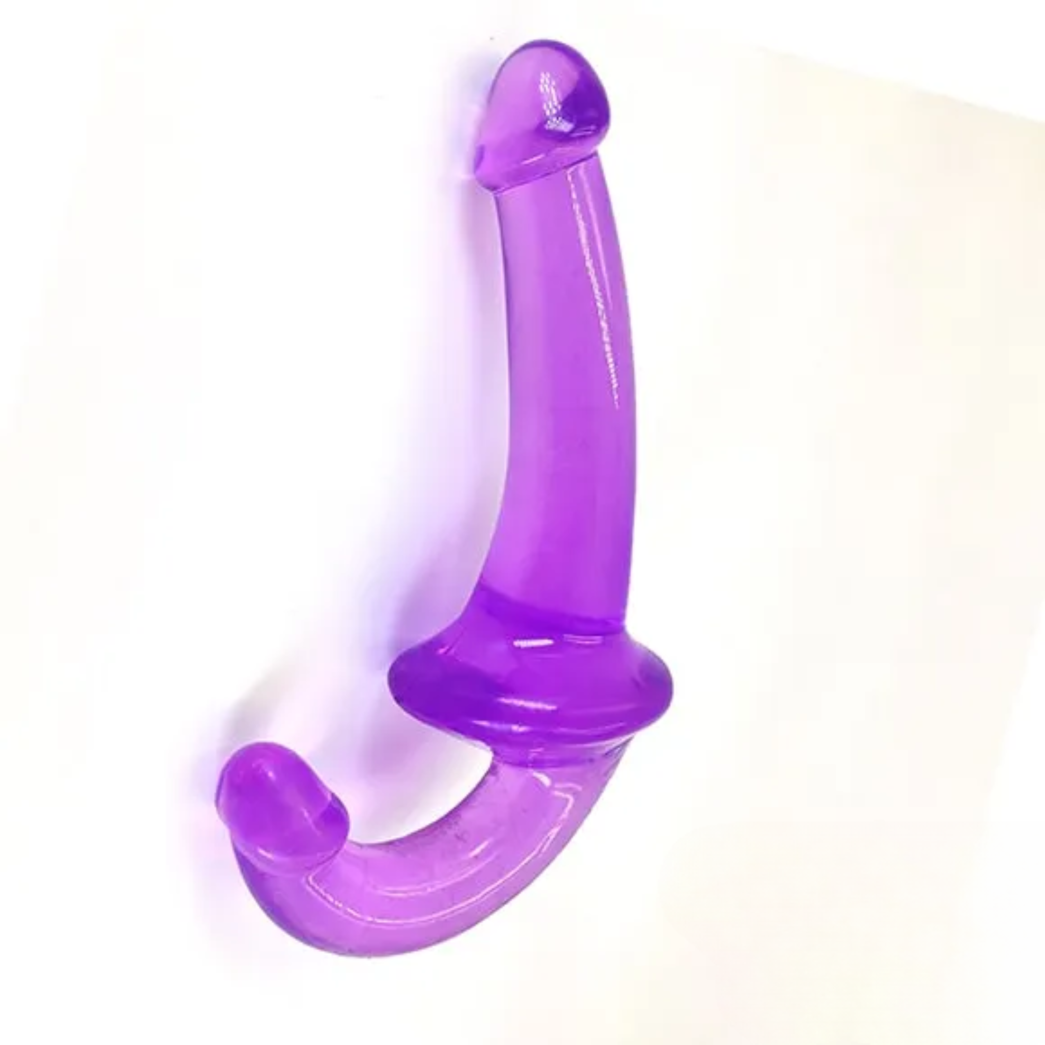 Realistic Double Ended Transparent Revolver Dildo Sex Toy (2)
